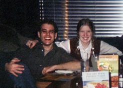 photo: the first picture of us together, at Denny's - Albany, NY - January 29, 2004