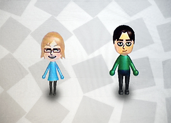 photo by Stephen: our Miis, on the Nintendo Wii - February 12, 2008